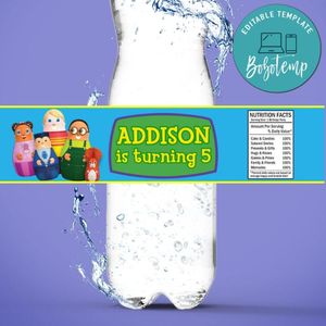 Higglytown heroes Birthday Water Bottle Label Template to Print at Home Instant Download