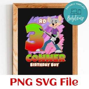 Chuck E Cheese Birthday PNG file template