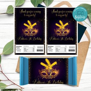 Masquerade Rice Krispies Treats Template Printable Instant Download