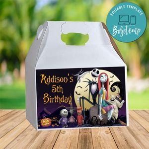Nightmare Before Christmas Gable Box Digital File Printable Instant Download