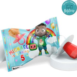 Cocomelon Cody Ring Pop Birthday Labels Digital File Printable Instant Download