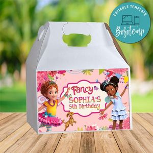 Fancy Nancy Gable Box Digital File Printable Instant Download