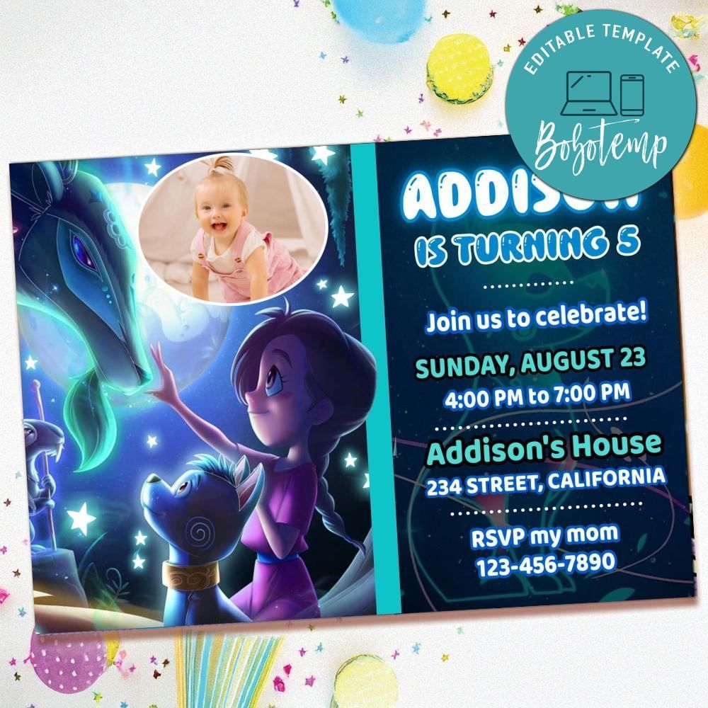 El Camino de Xico Birthday Invitation with Photo Customizable Template to Print at Home Instant Download