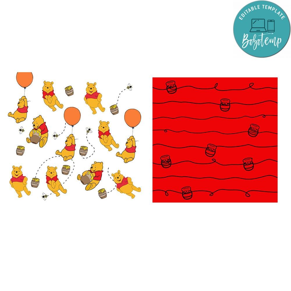 Winnie the pooh bear Customer Request PNG file template