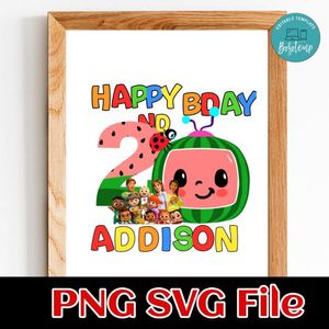 Cocomelon birthday Customer Request PNG file template