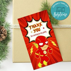 Flash Baby Thank You Tag Customizable Template To Print At Home Instant Download