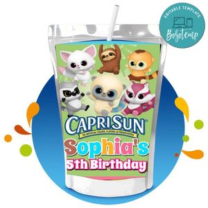 YooHoo to the Rescue Capri Sun Birthday Labels Digital File Printable Instant Download