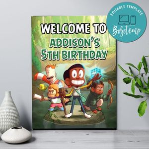 Craig Of The Creek Birthday Welcome Sign Digital File Printable Instant Download