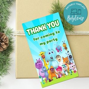 Reino Infantil Thank You Tag Customizable Template To Print At Home Instant Download