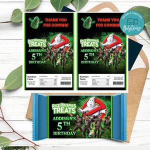 Ghostbusters Rice Krispies Treats Template Printable Instant Download