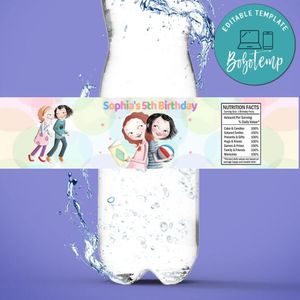 Ivy And Bean Birthday Water Bottle Label Template To Print At Home Instant Download