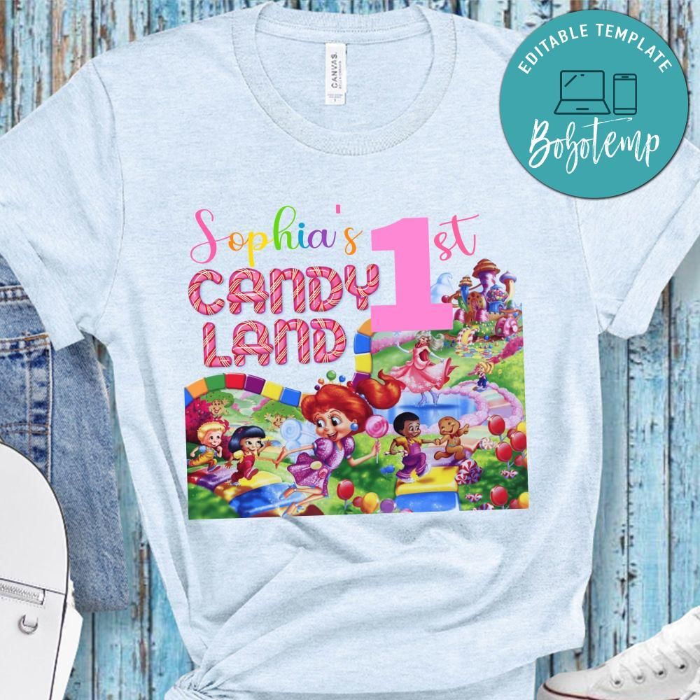 Candy Land Birthday Girl T-Shirt | Bobotemp