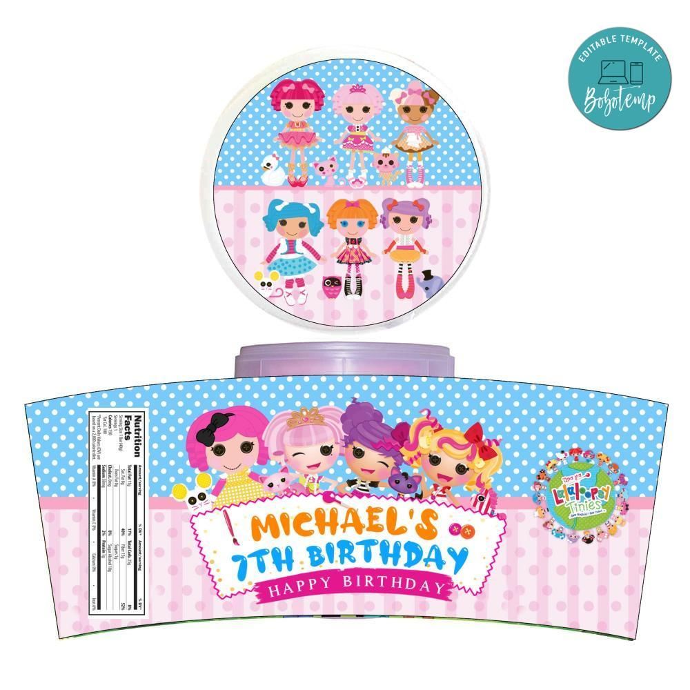 Lalaloopsy Cotton Candy Label Template To Print At Home Instant Download