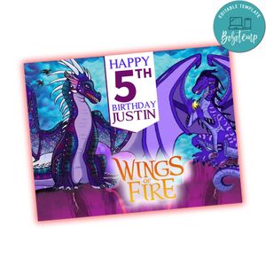 Wings of Fire Centerpiece Template Printable Instant Download