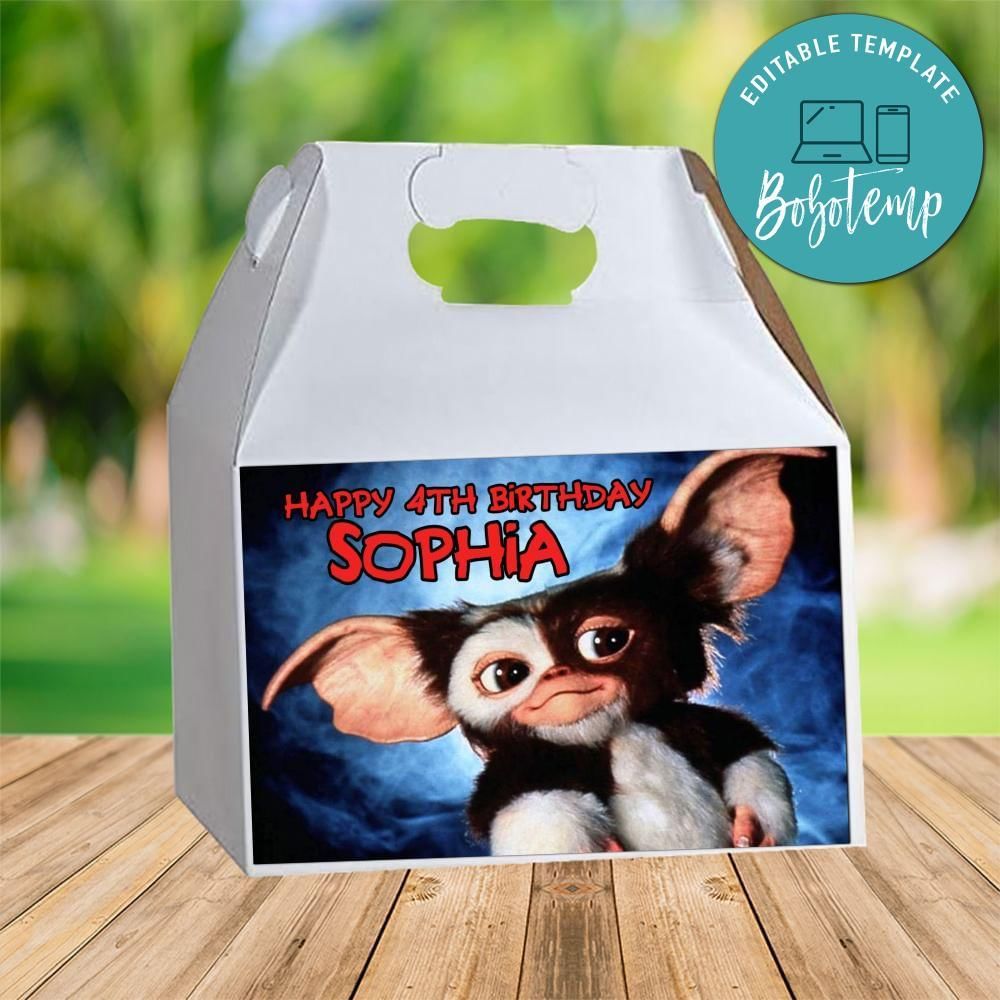 Gremlins Gizmo Gable Box Digital File Printable Instant Download