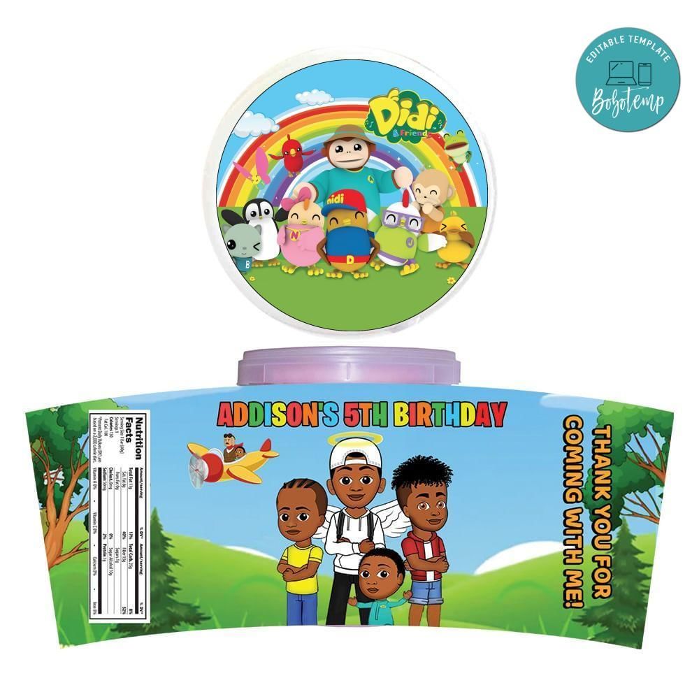 Didi And Friends Cotton Candy Label Template To Print At Home Instant Download