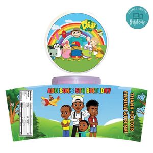 Didi And Friends Cotton Candy Label Template To Print At Home Instant Download