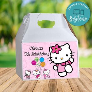 Hello Kitty Gable Box Digital File Printable Instant Download