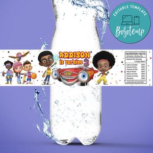Motown magic Birthday Water Bottle Label Template to Print at Home Instant Download