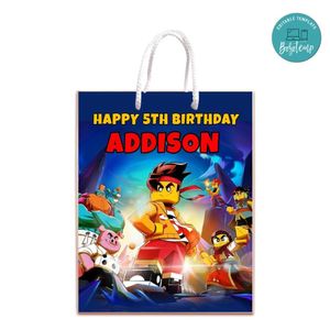 Monkie Kid Gift Bag Label Template Printable Instant Download