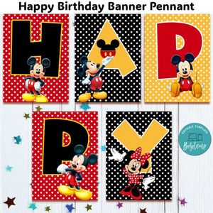 Disney Mickey Mouse Banner Pennant Digital File Template Instant Download