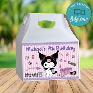 Kuromi Gable Box Digital File Printable Instant Download