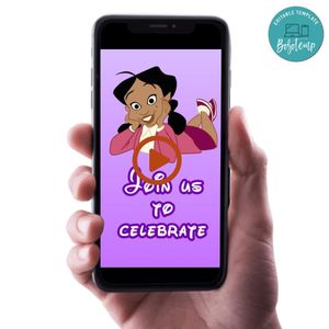 The proud family Birthday Video Invitation Digital Template Customizable Instant Download