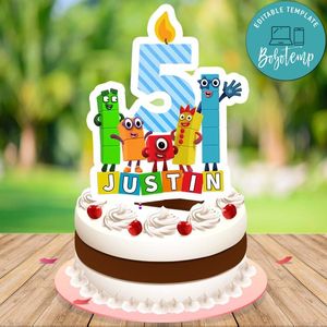 Numberblocks Cake Topper Template Printable Instant Download