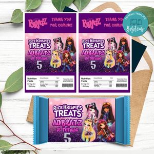 Bratz Rice Krispies Treats Template Printable Instant Download