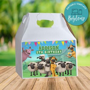 Shaun The Sheep Gable Box Digital File Printable Instant Download