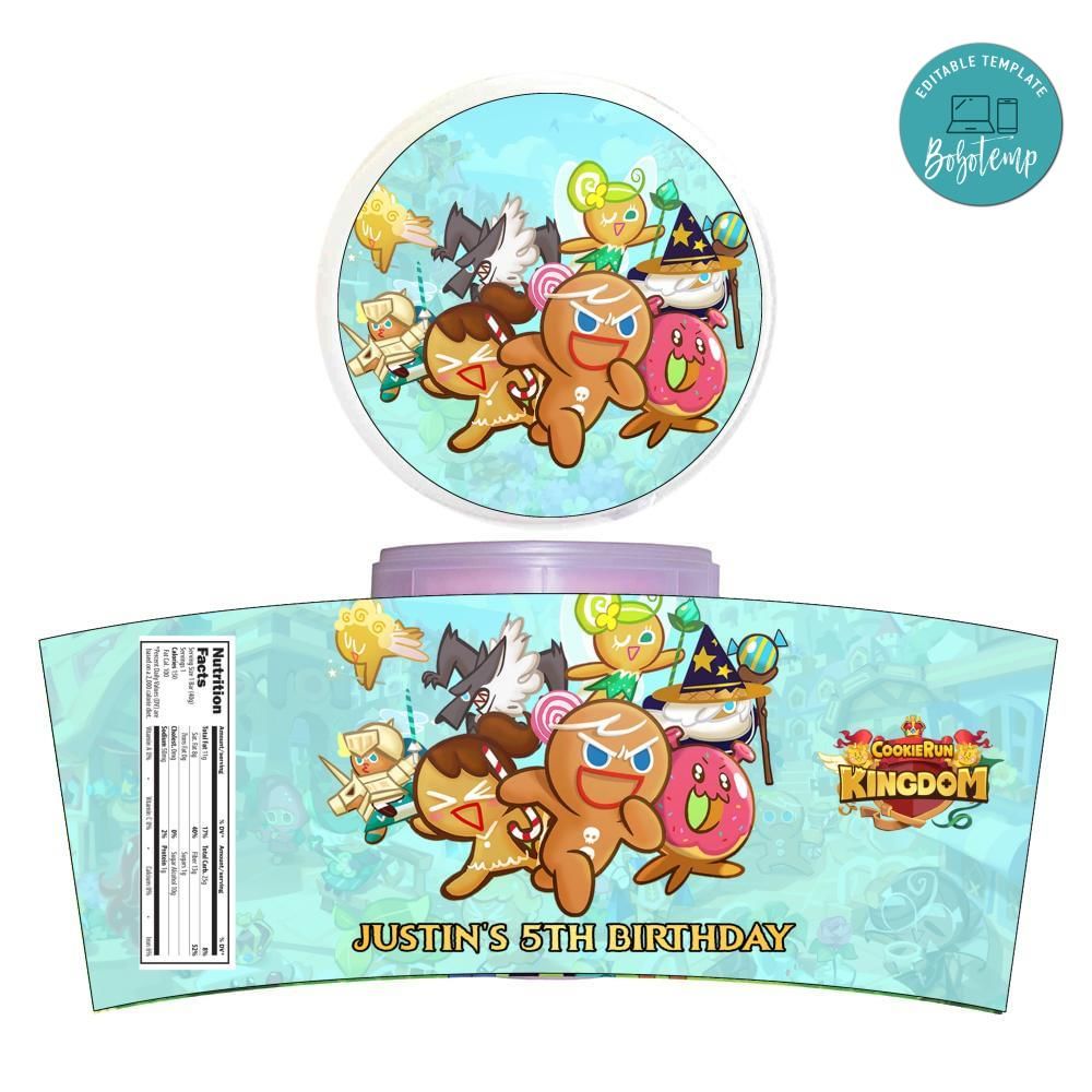 Cookie Run Kingdom Cotton Candy Label Template | Bobotemp