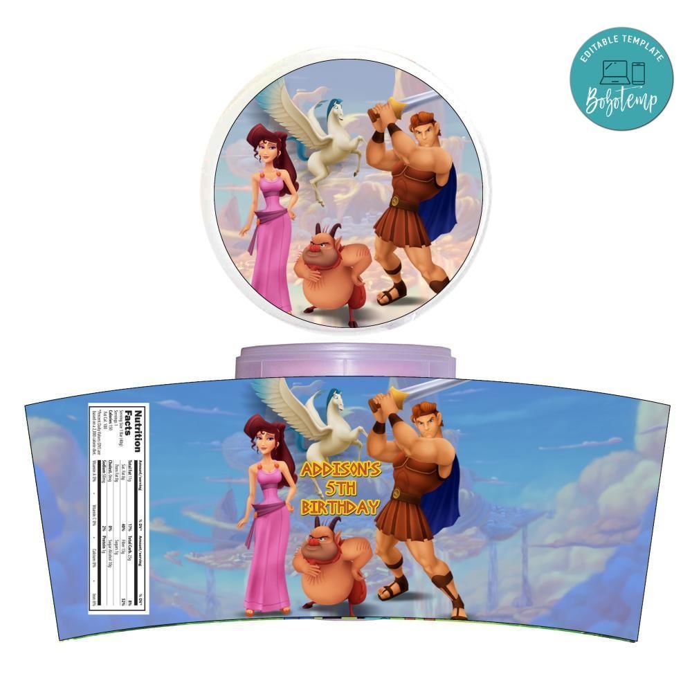 Hercules Cotton Candy Label Template To Print At Home Instant Download