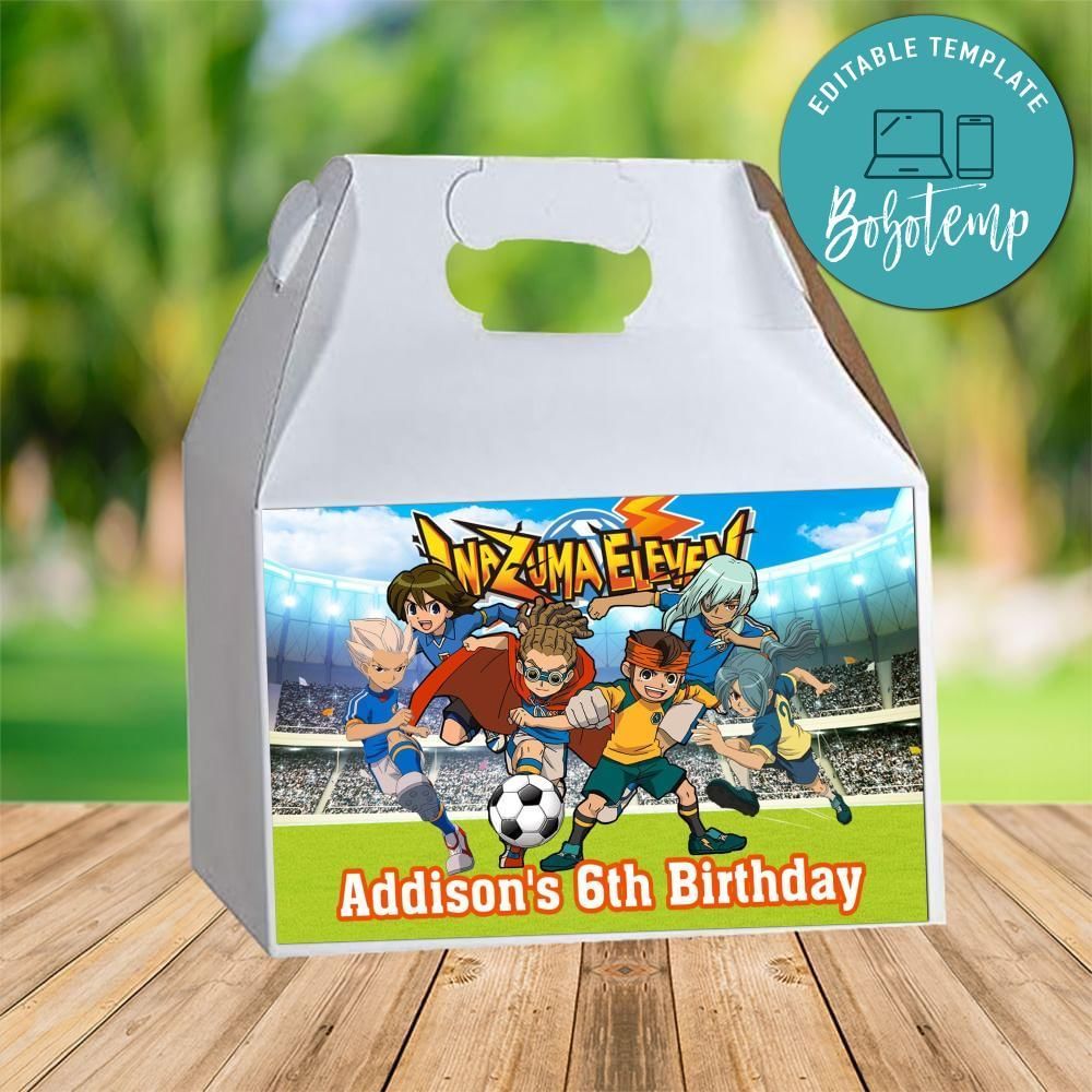 Inazuma Eleven Gable Box Digital File Printable Instant Download