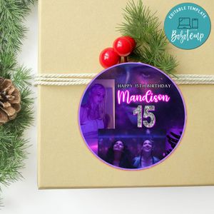 Euphoria Circle Sitcker Template Customizable To Print At Home Instant Download