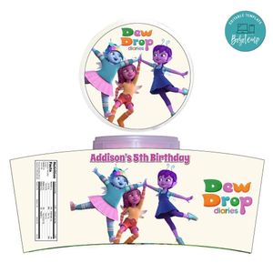 Dew Drop Diaries Cotton Candy Label Template To Print At Home Instant Download