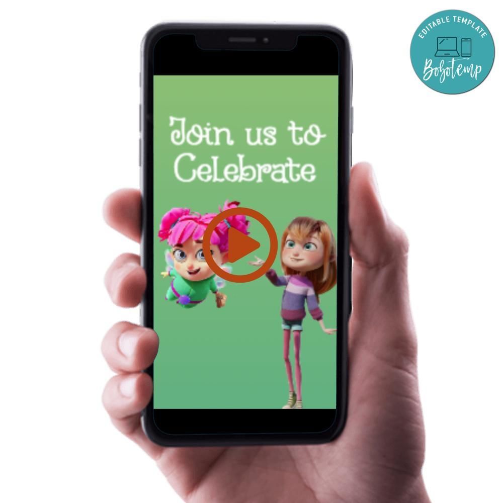 My Fairy Troublemaker Birthday Video Invitation Digital Template Customizable Instant Download