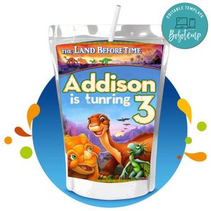 Land before Time Capri Sun Birthday Labels Digital File Printable Instant Download