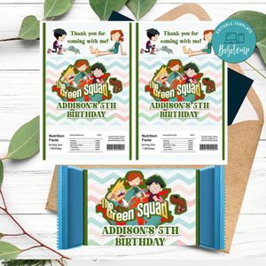 The green squad Rice Krispies Treats Template Printable Instant Download