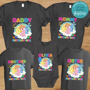 Care Bears Family Birthday PNG file template