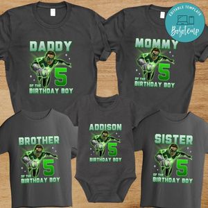 Green lantern Family Birthday PNG file template