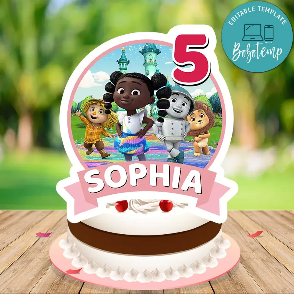 Dee and friends Birthday Cake Topper Template Printable | Bobotemp