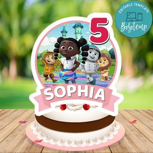 Dee and friends Cake Topper Template Printable Instant Download