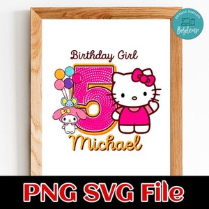 Hello Kitty Birthday 2 Customer request PNG file template