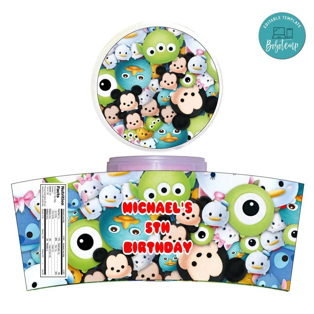 Tsum Tsum Cotton Candy Label Template To Print At Home Instant Download