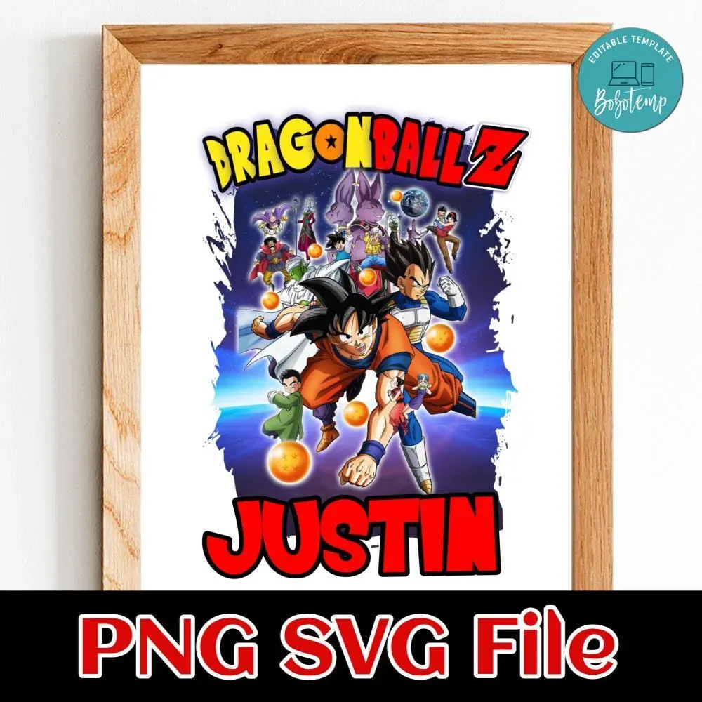 Dragon Ball Custom Name PNG file template | Bobotemp