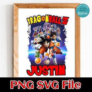 Dragon Ball Custom Name PNG file template