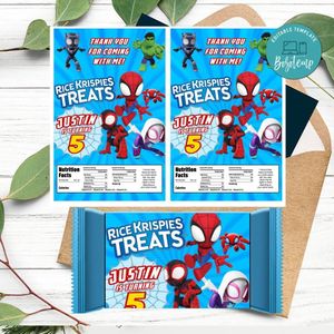 Spidey Rice Krispies Treats Template Printable Instant Download