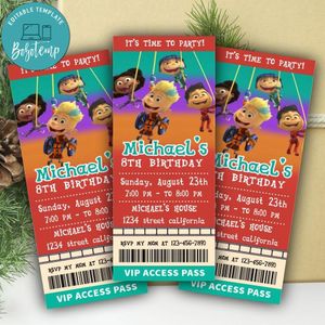 Team Zenko Go Ticket Invitation Customizable Template Instant Download