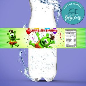Bangaman Birthday Water Bottle Label Template To Print At Home Instant Download