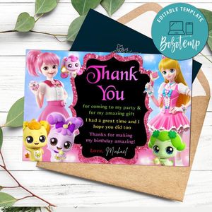 Catch Teenieping Thank You Card Customizable Template To Print At Home Instant Download